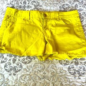 Yellow Jean shorts